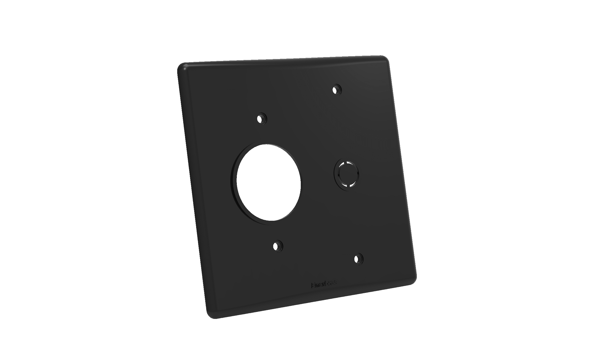 Placa4x4"posto red+pré corte ø1/2"-artis preta