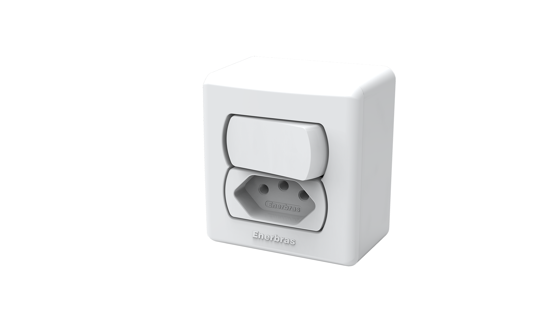 Conjunto interruptores 1 tecla paralelo + tomada 10a