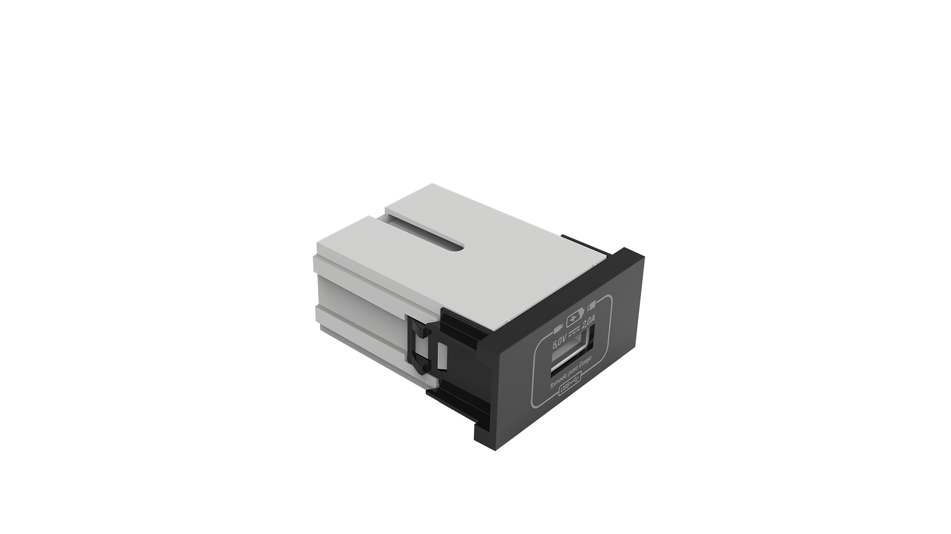 Módulo tomada recarga usb