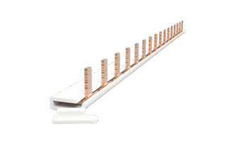 Barramento tipo pente monopolar 12p din63a - 21cm