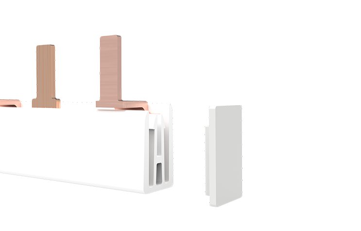 Barramento tipo pente bipolar 12p din63a - 21cm