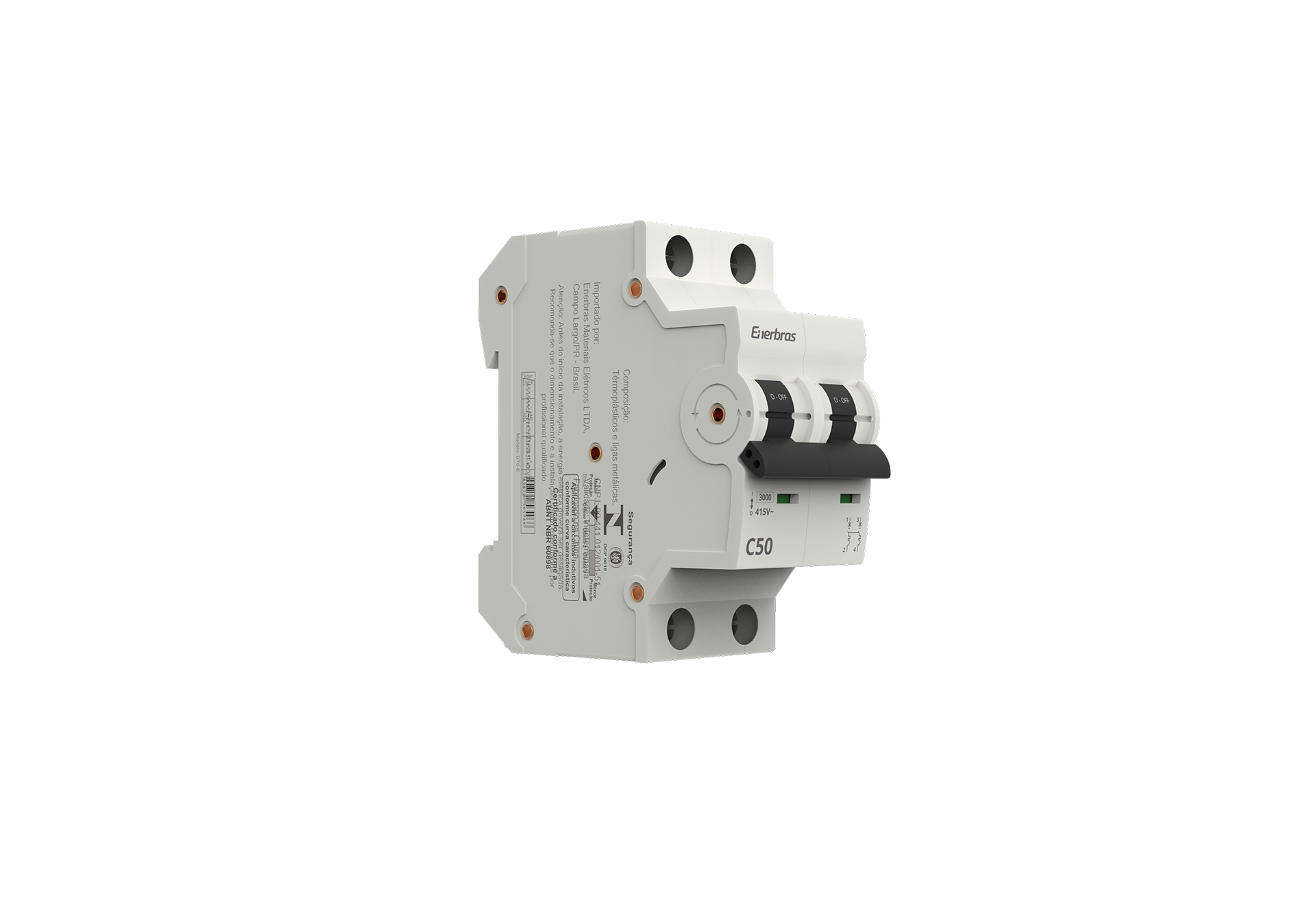 Disjuntor termomagnético 3ka bipolar 50a