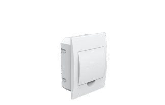 Quadro de distribuição de embutir 6p din tampa branco