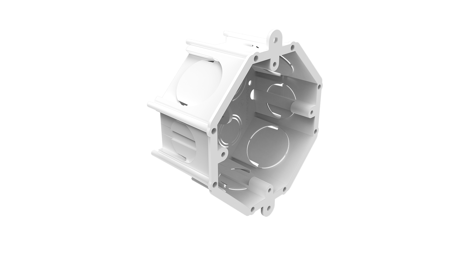 Caixa embutir em alveria 4"x50mm octogonal com fundo