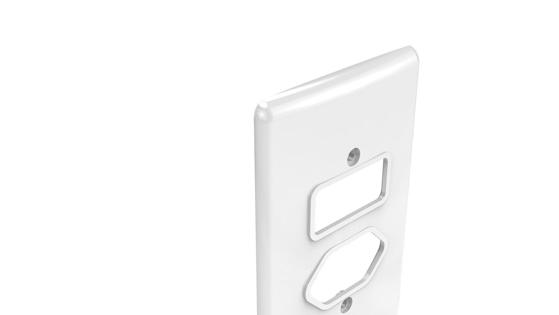 Placa 2x4" 1 tecla + tomada