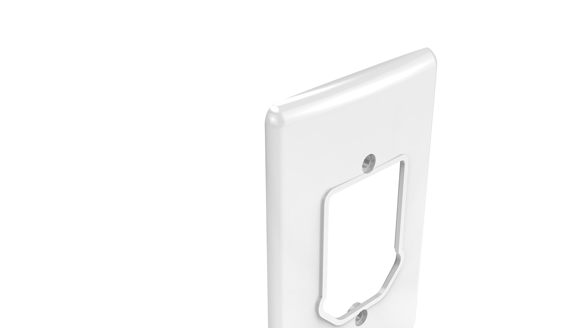 Placa 2x4" 2 teclas + tomada