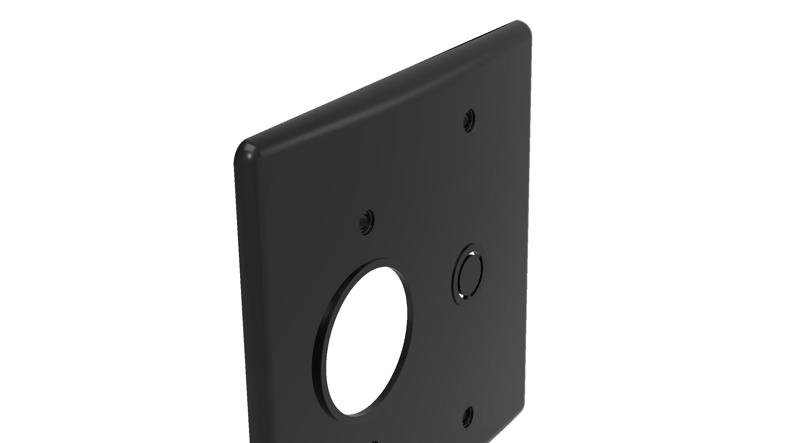 Placa4x4"posto red+pré corte ø1/2"-artis preta