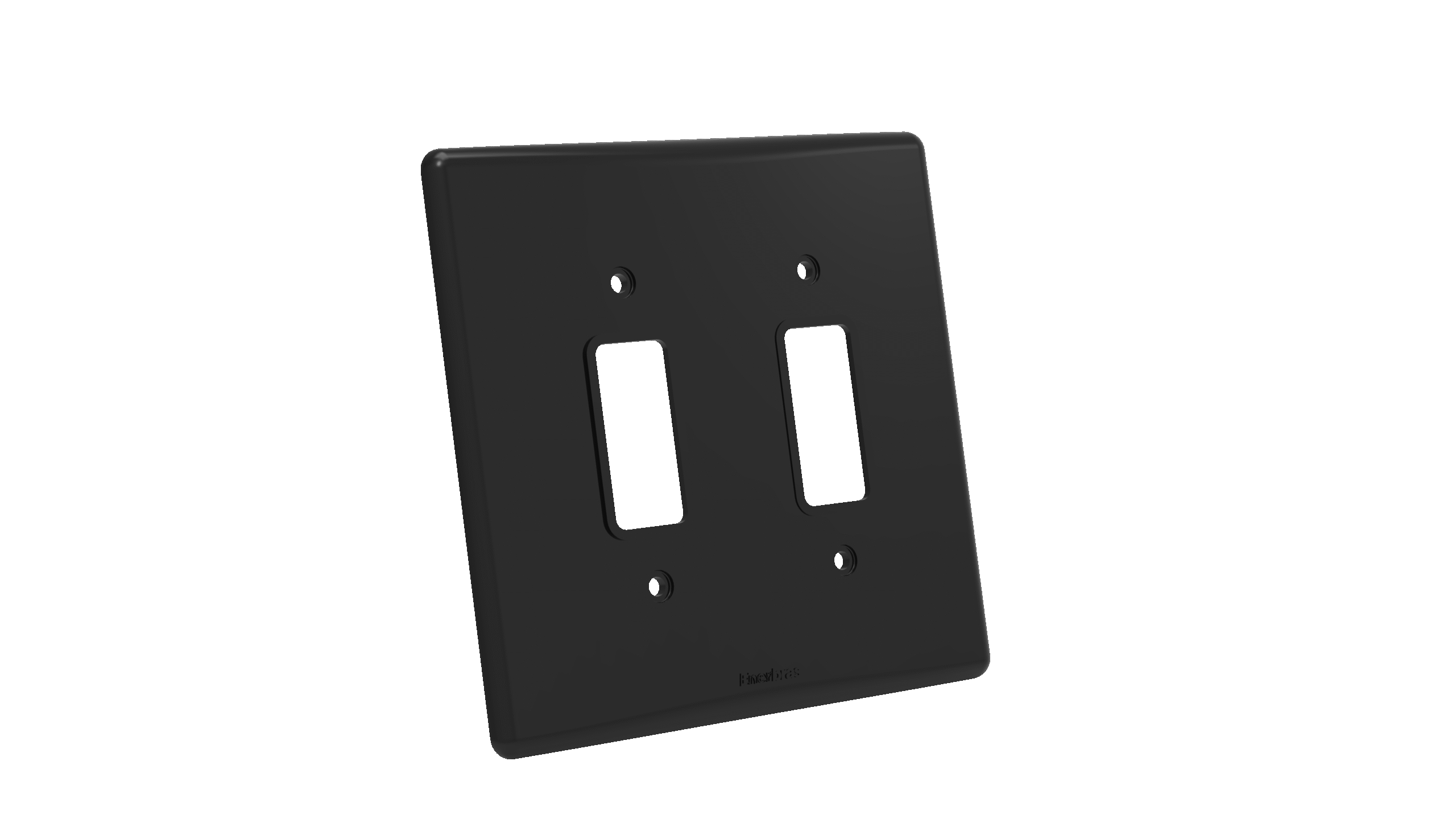 Placa 4x4" 1+1 módulo/tecla -artis preta