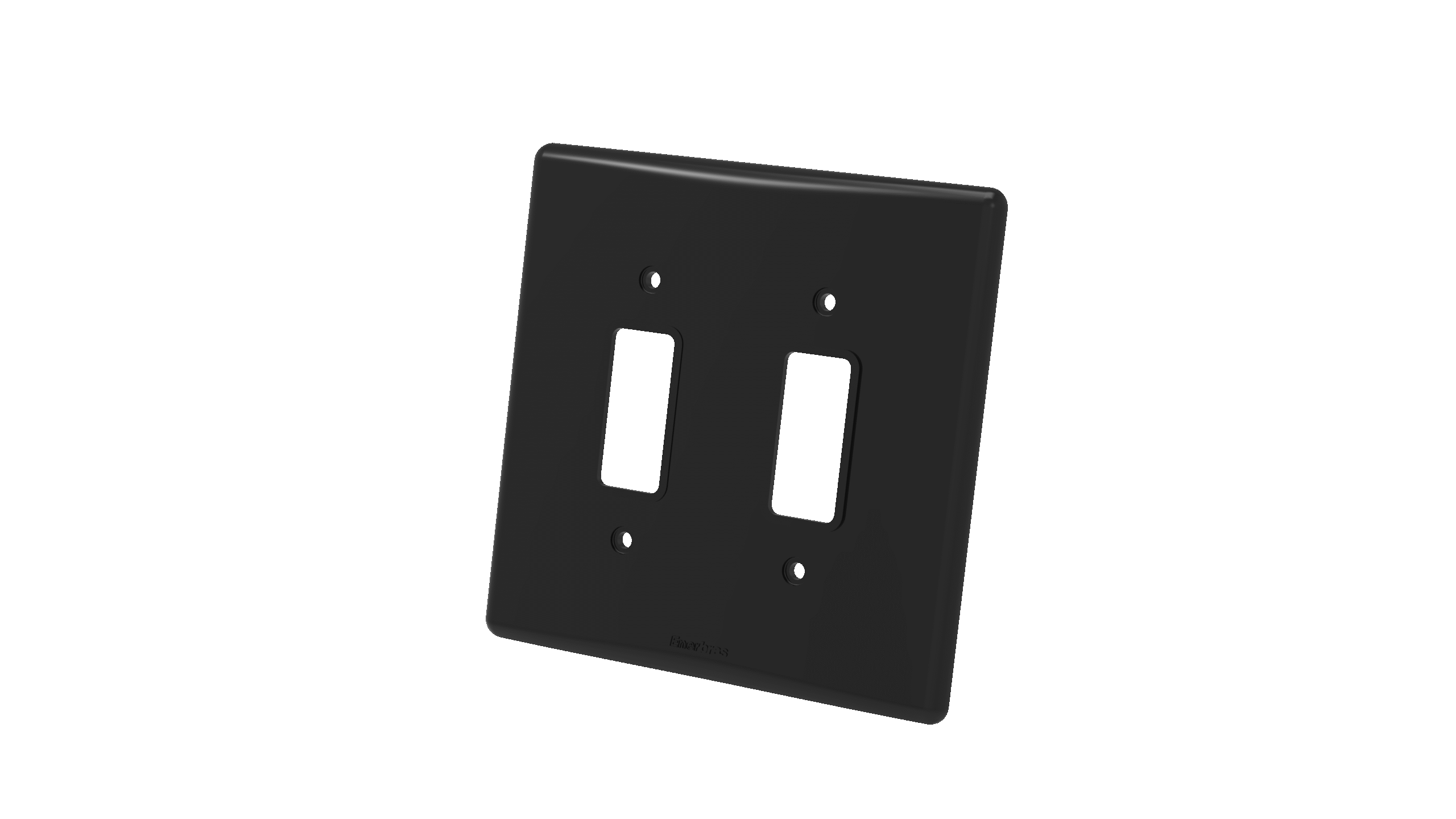 Placa 4x4" 1+1 módulo/tecla -artis preta