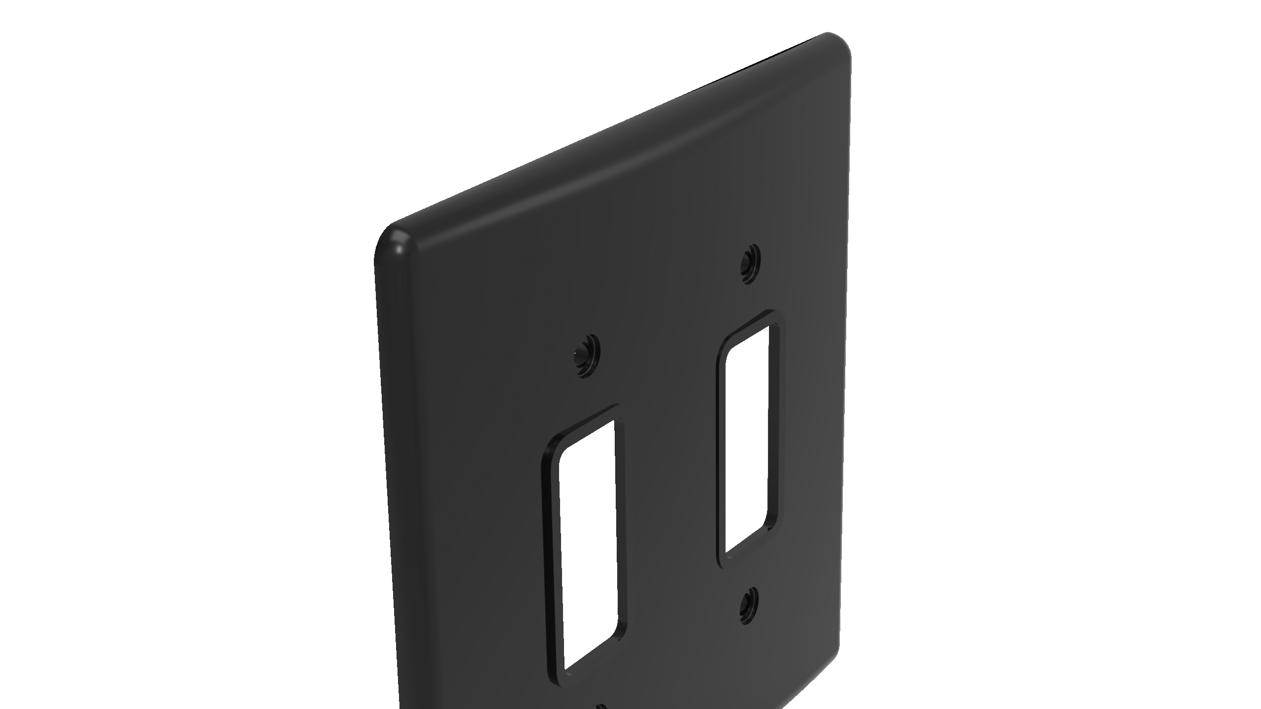 Placa 4x4" 1+1 módulo/tecla -artis preta