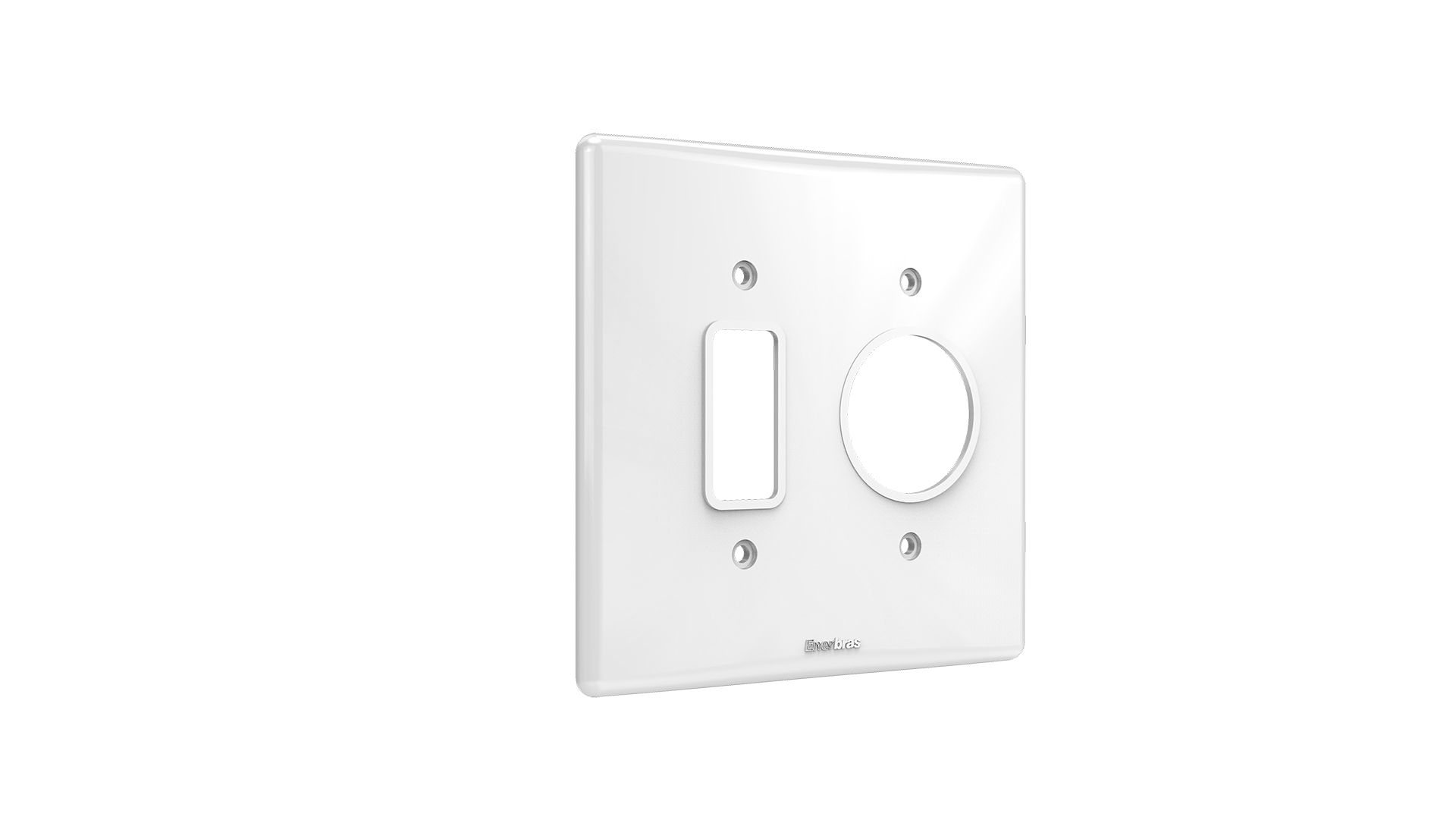 Placa 4x4" 1 tecla + posto redondo