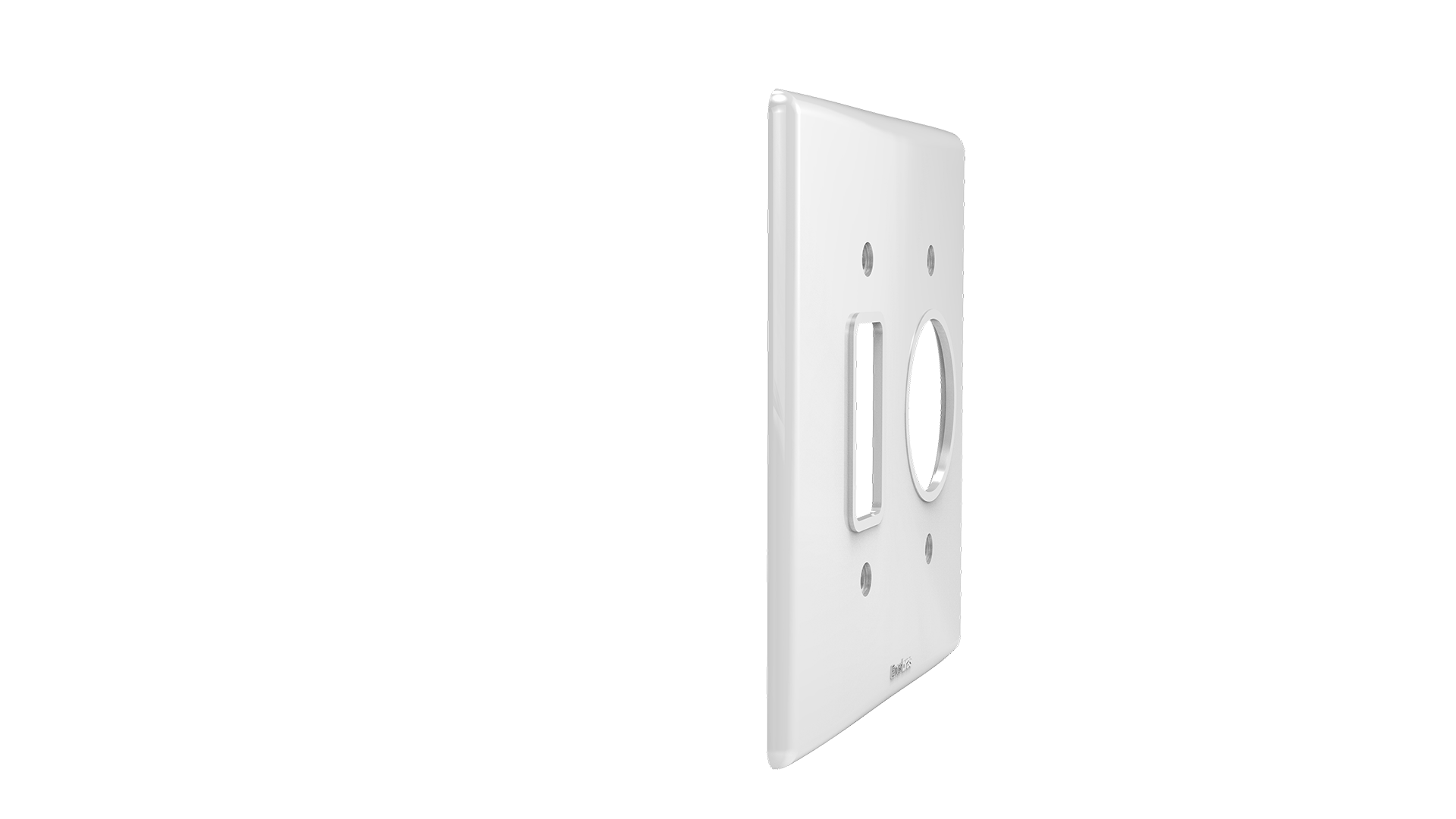 Placa 4x4" 1 tecla + posto redondo