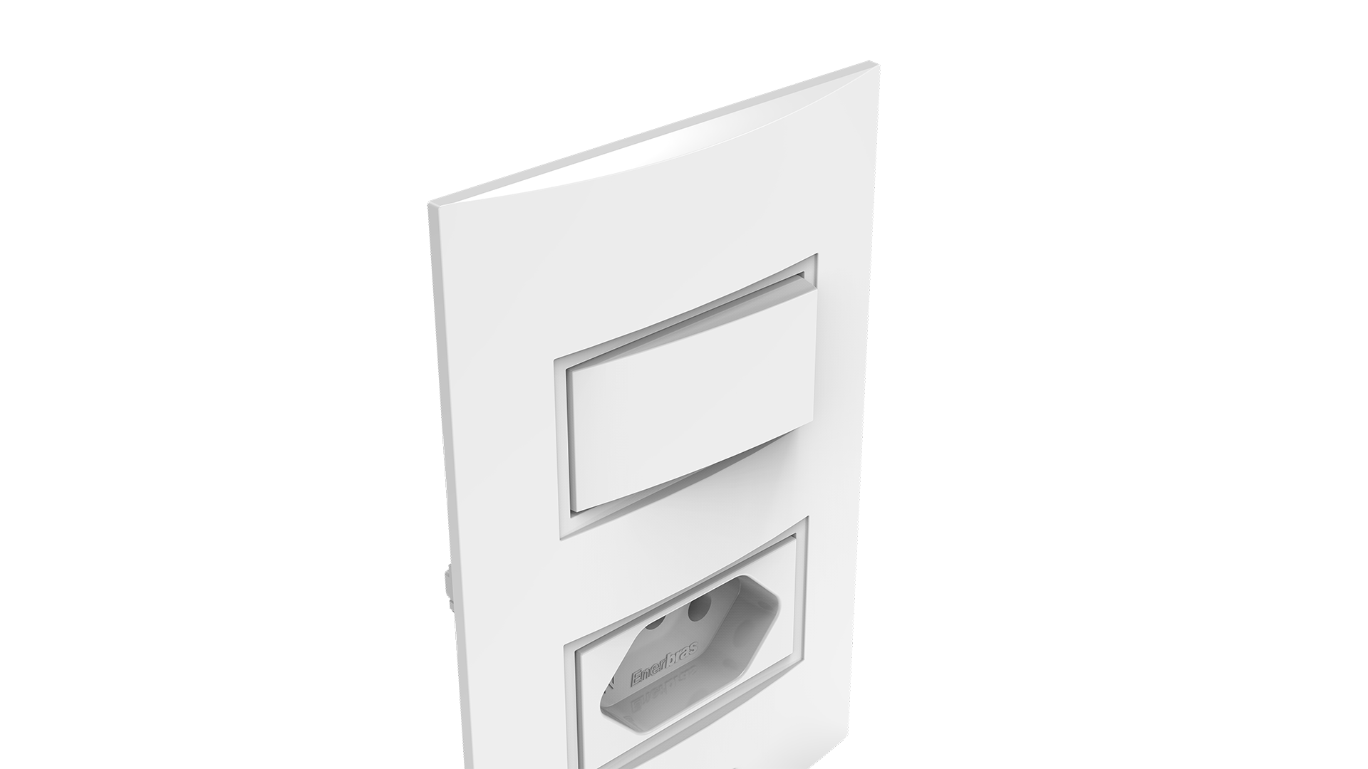 Conjunto interruptor 1 tecla paralelo + tomada 10a