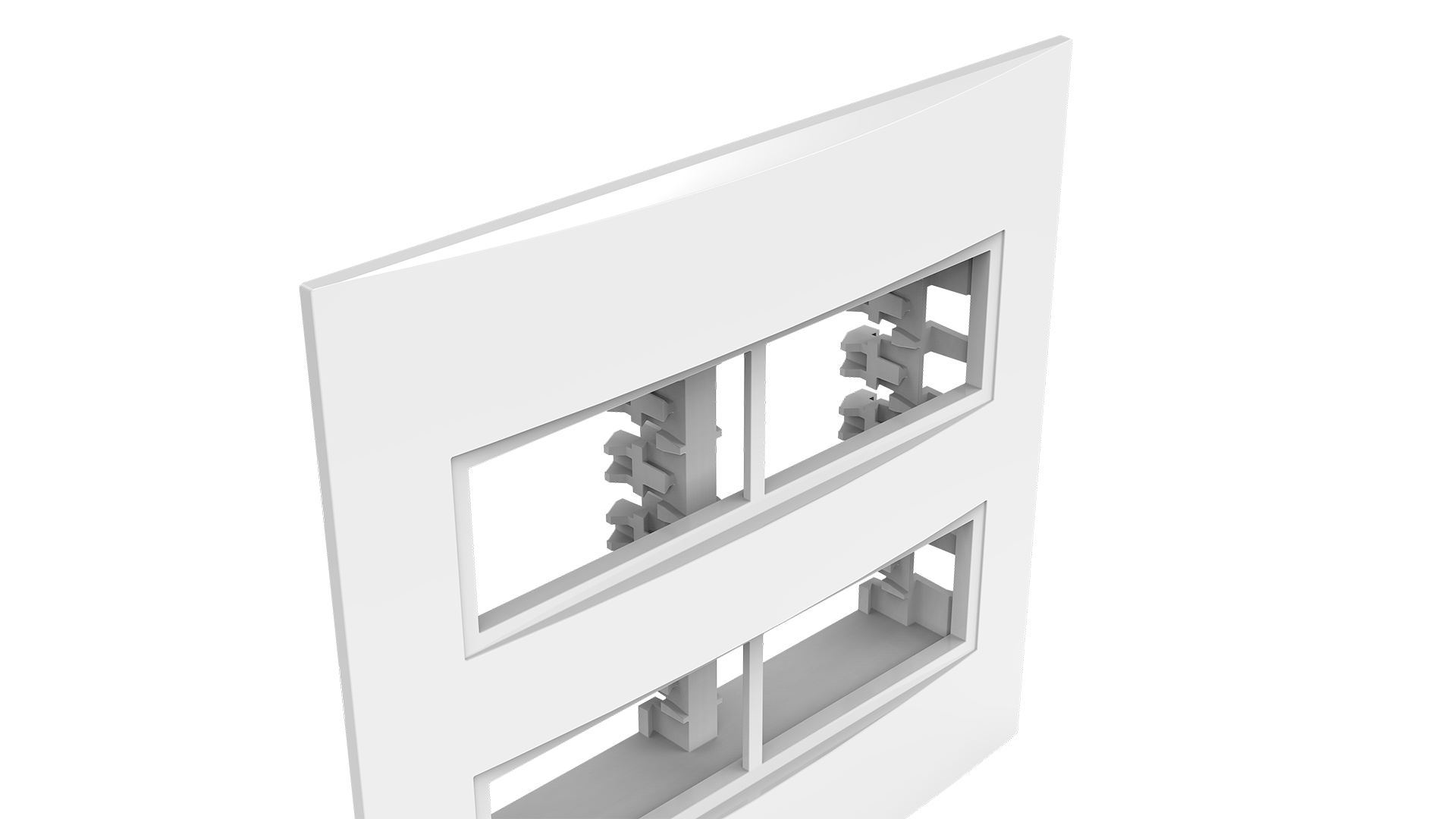 Conjunto placa 2 módulos distanciados + suporte 4x4"