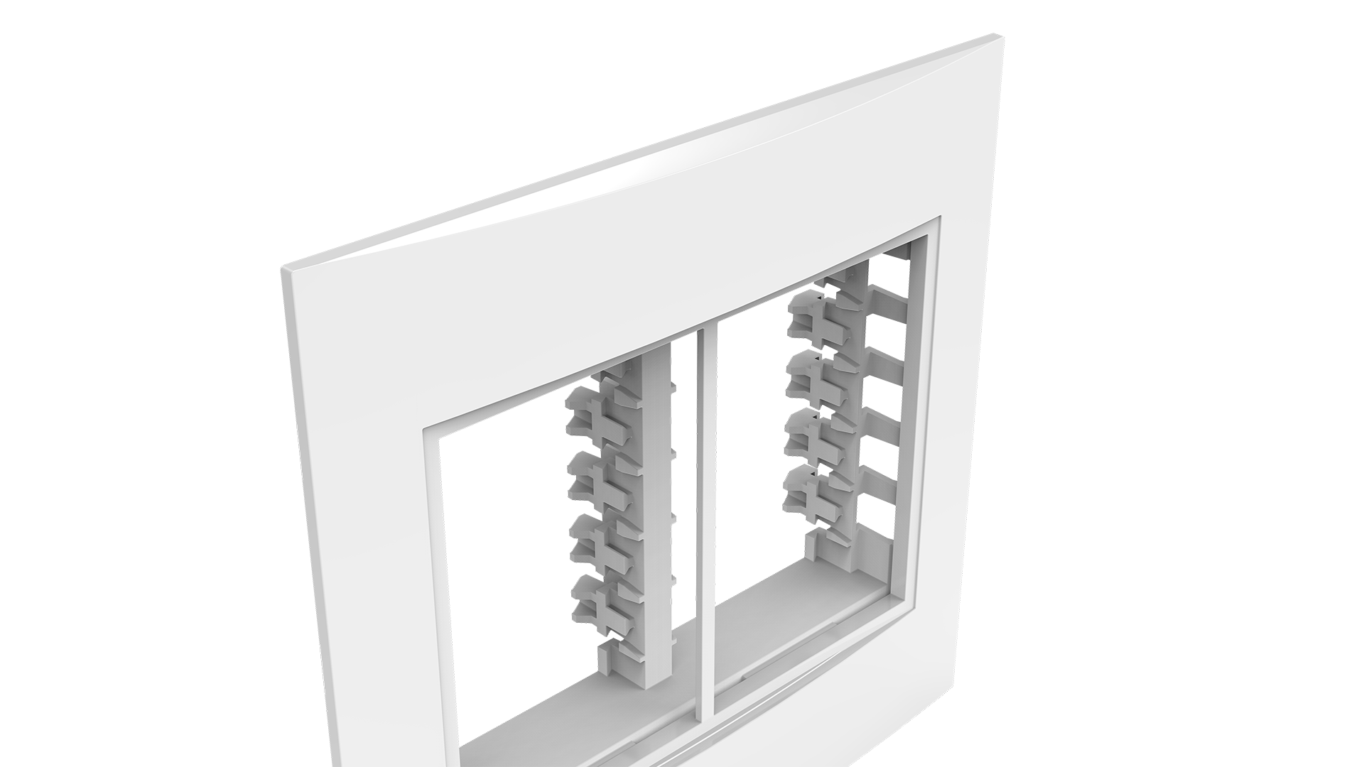 Conjunto placa 3+3 módulos + suporte 4x4"