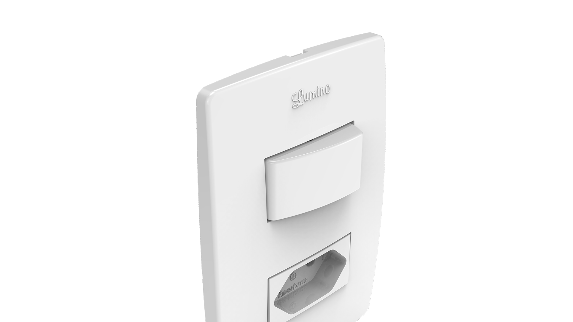 Conjunto interruptor 1 tecla simples + tomada 20a