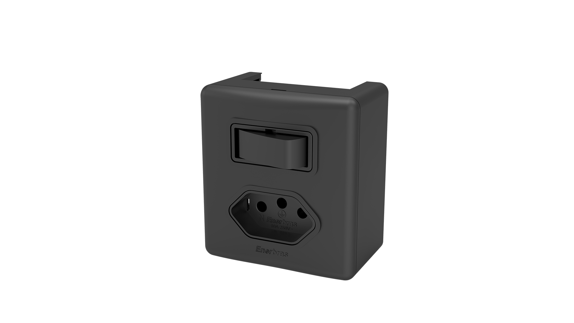 Conjunto interruptor 1 tecla paralelo + tomada 10a