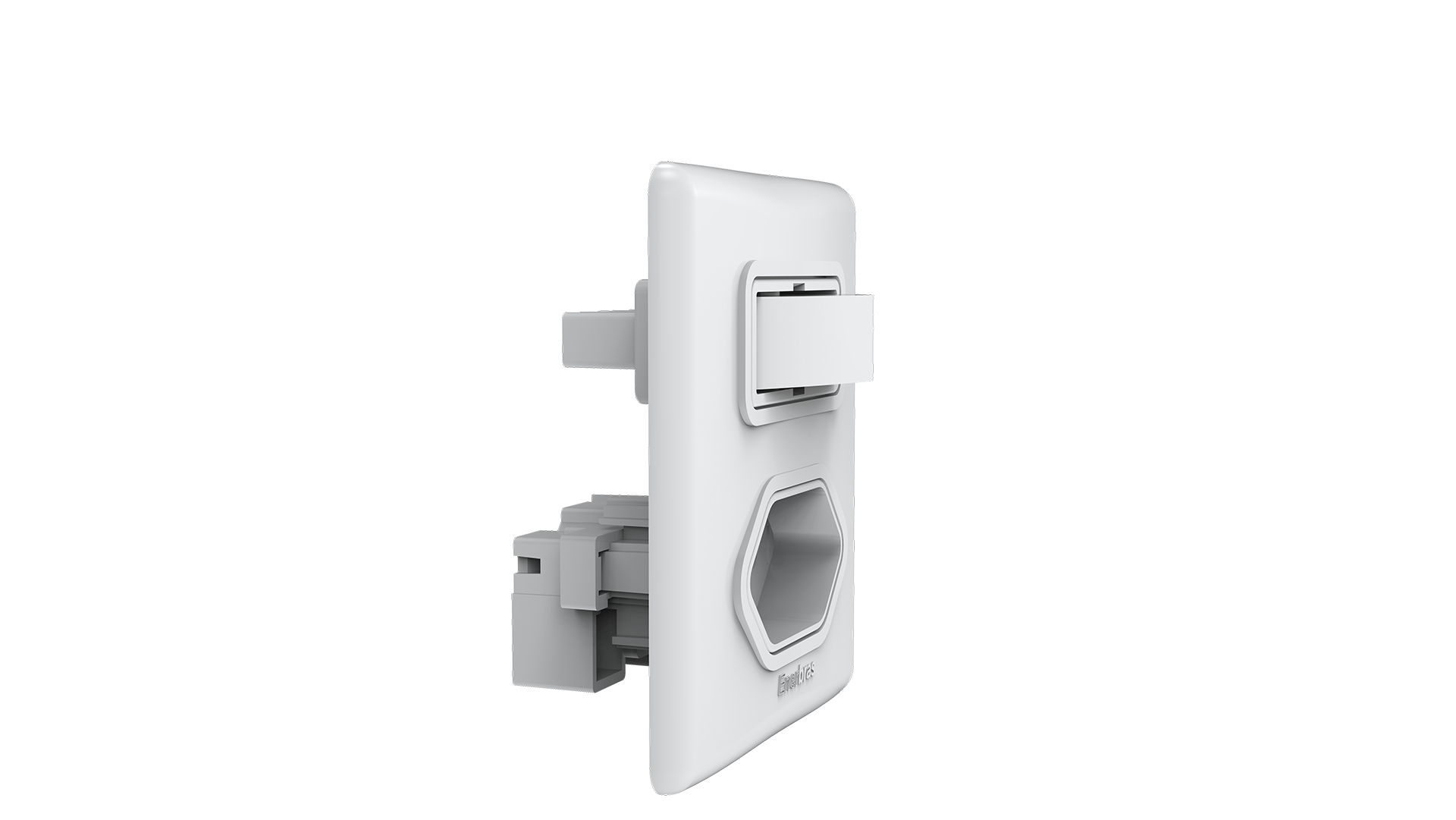 Conjunto interruptor 1 tecla simples + tomada 10a