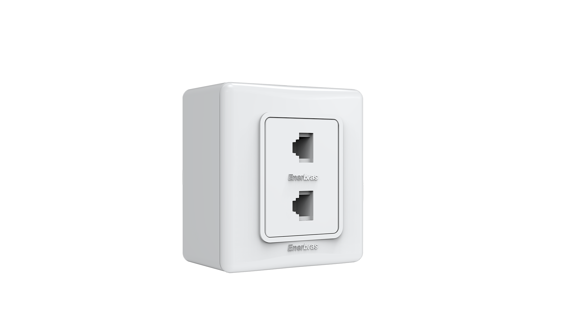 Conjunto tomada rj-45 dupla cat. 5e
