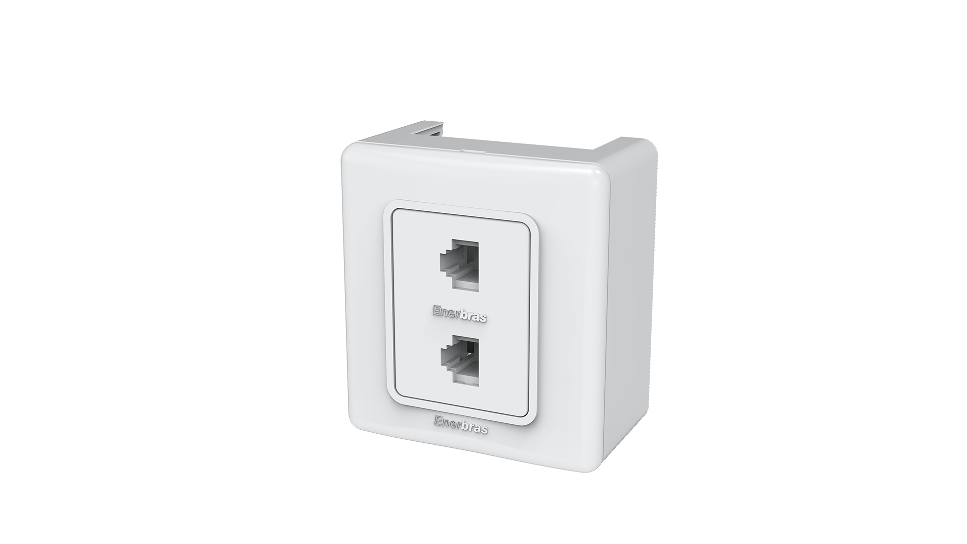 Conjunto tomada rj-45 dupla cat. 5e