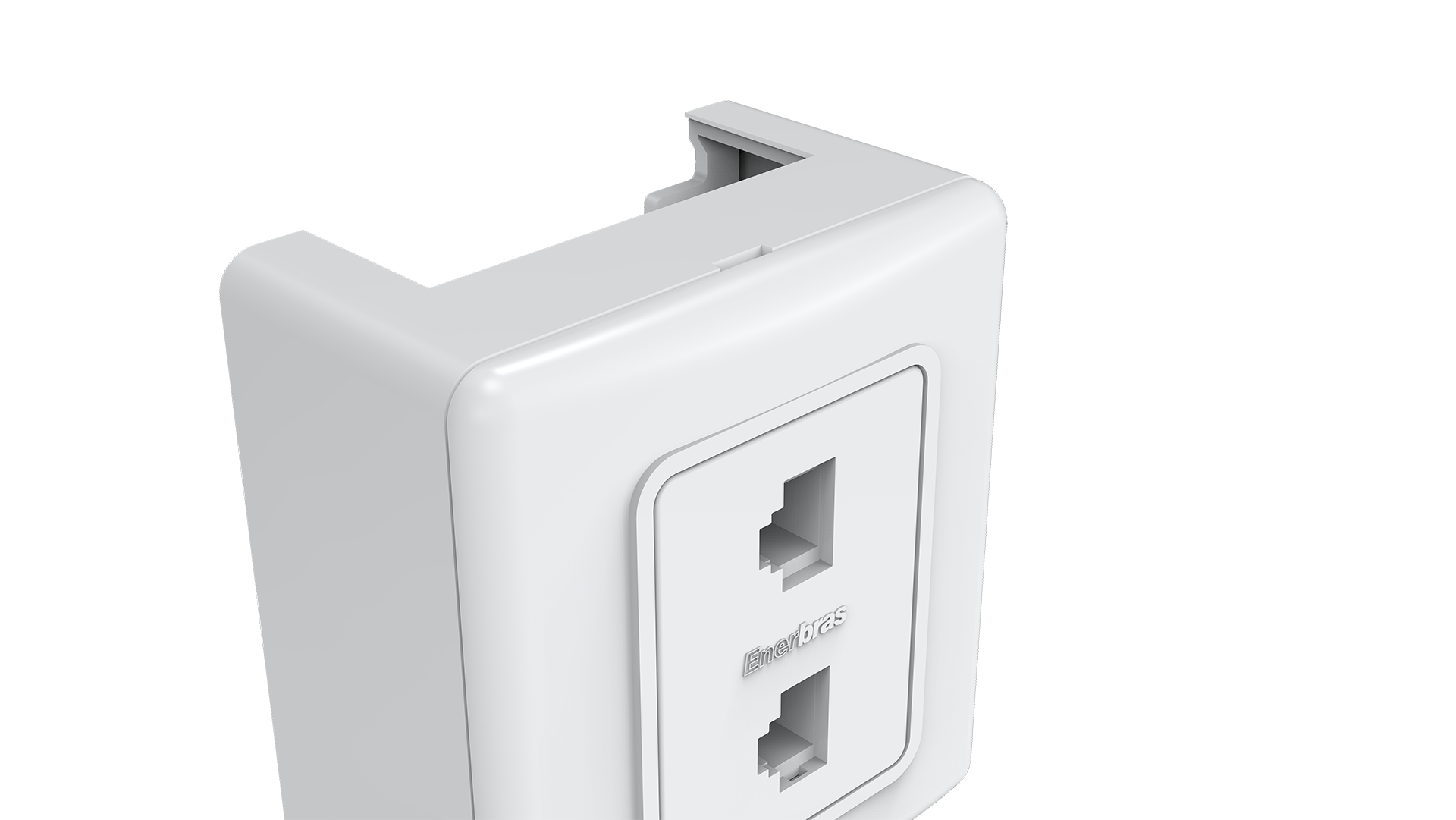 Conjunto tomada rj-45 dupla cat. 5e