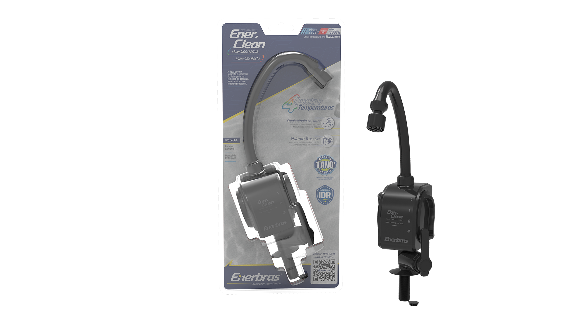 Torneira elétrica enerclean de bancada 5500w/220v