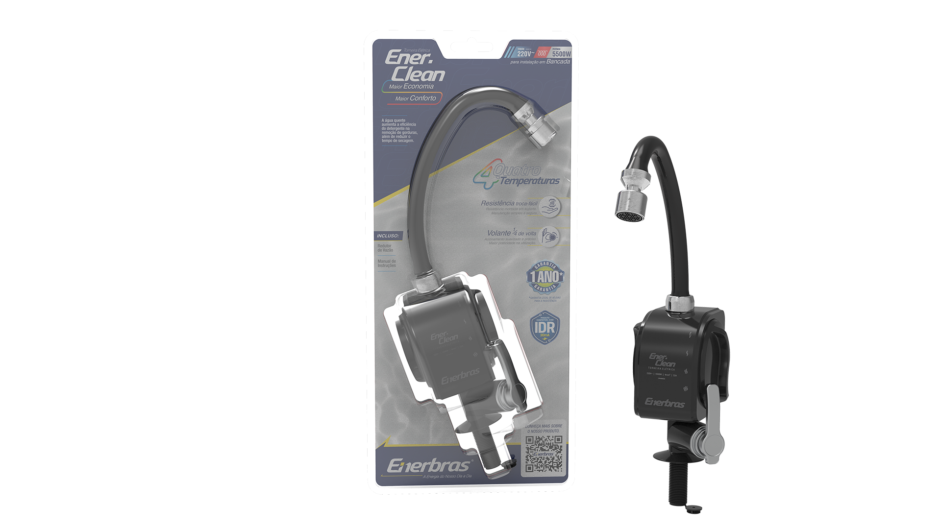 Torneira elétrica enerclean de bancada 5500w/220v