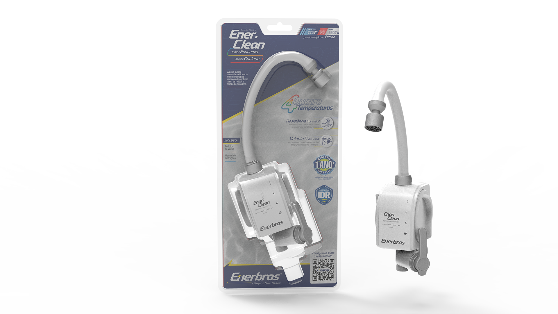 Torneira elétrica enerclean de parede 5500w/220v