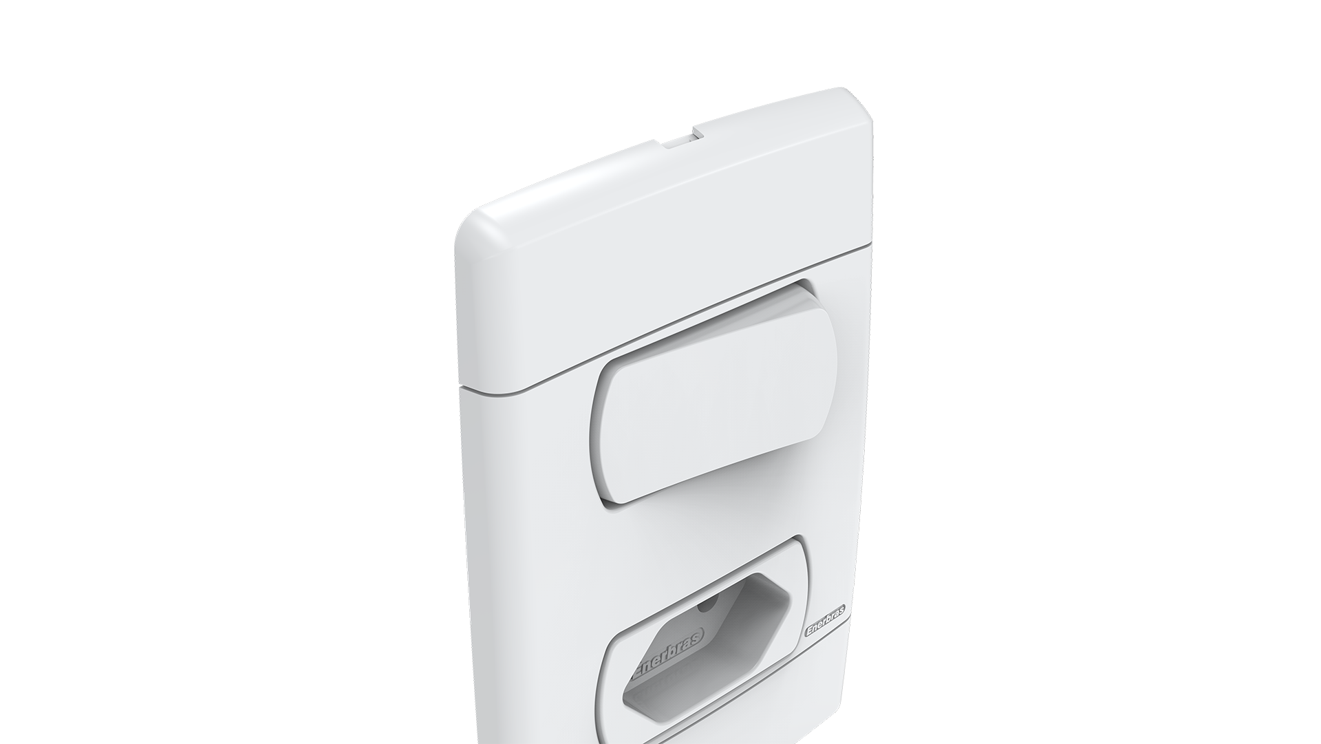 Conjunto interruptor 1 tecla simples + tomada 20a