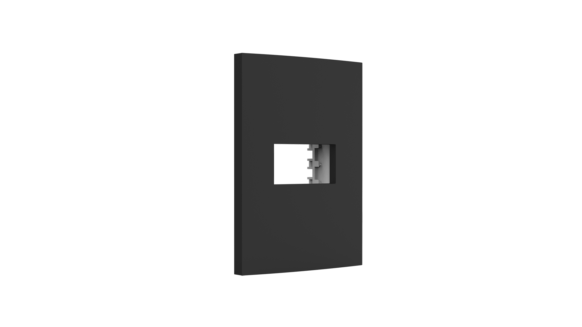 Conjunto placa espelho para 1 módulo e suporte 2x4"