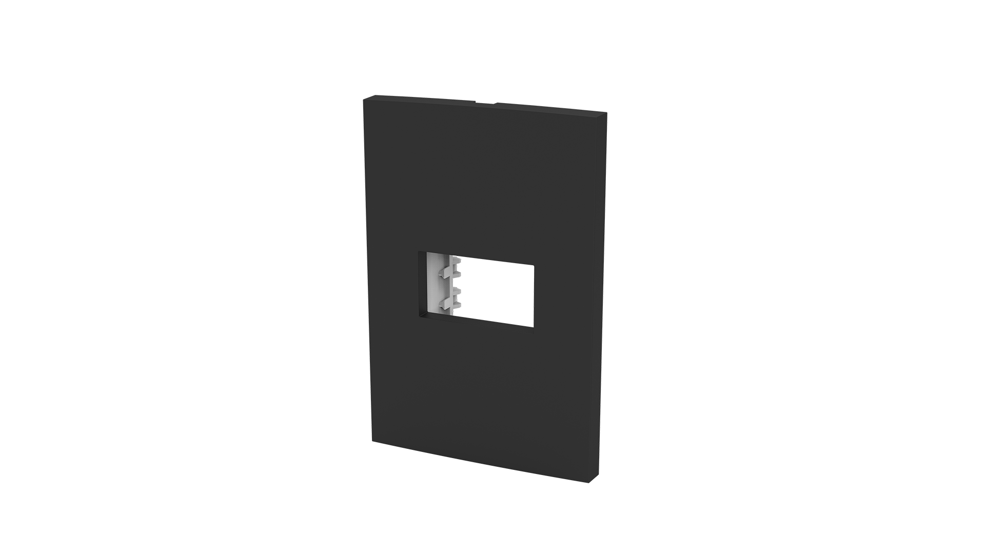 Conjunto placa espelho para 1 módulo e suporte 2x4"