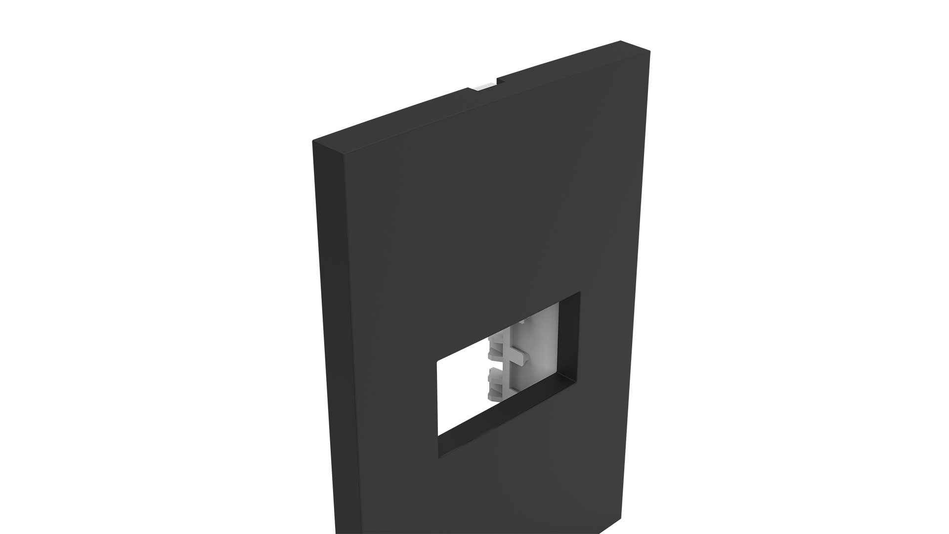 Conjunto placa espelho para 1 módulo e suporte 2x4"