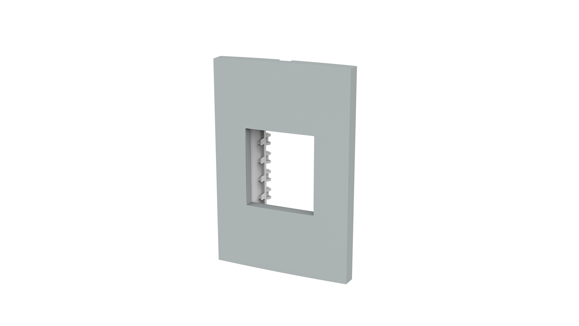 Conjunto placa espelho para 2 módulos e suporte 2x4"