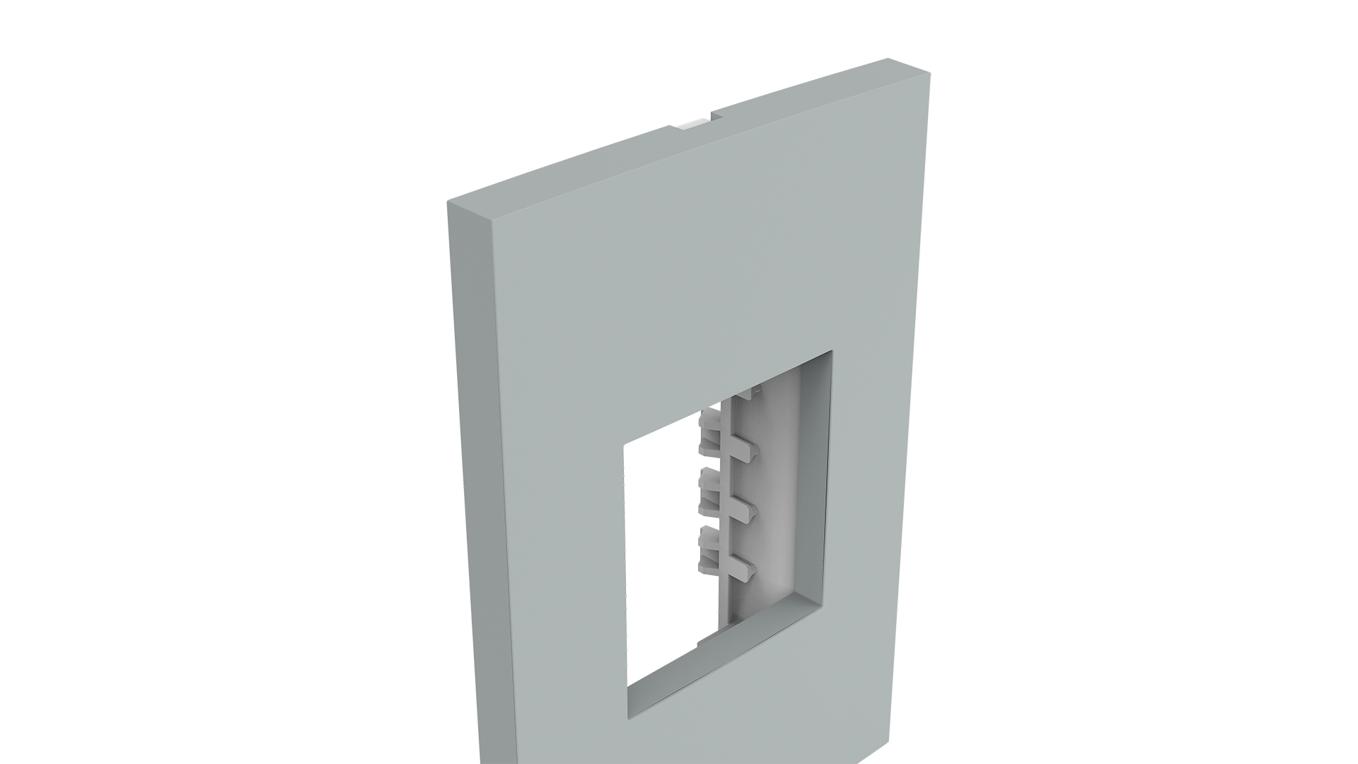 Conjunto placa espelho para 2 módulos e suporte 2x4"