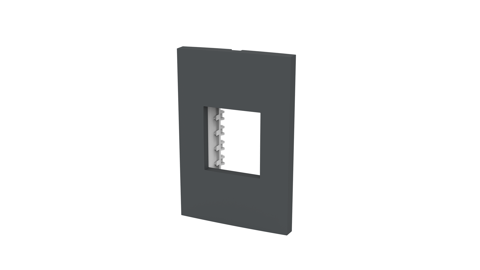 Conjunto placa espelho para 2 módulos e suporte 2x4"