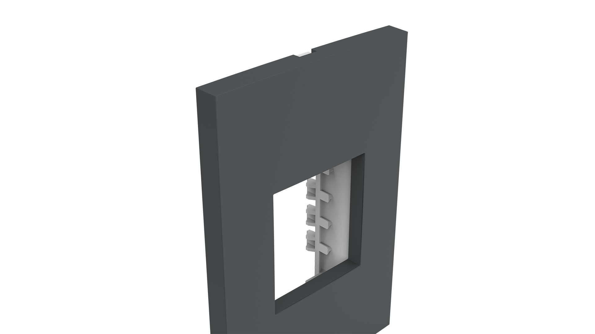 Conjunto placa espelho para 2 módulos e suporte 2x4"