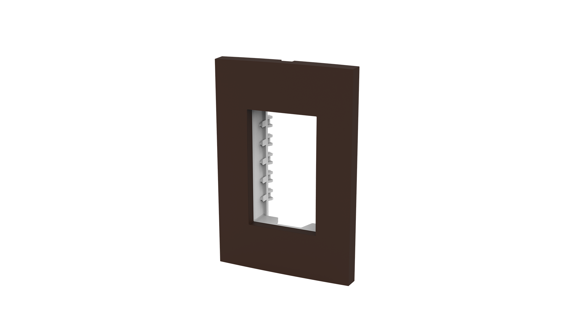 Conjunto placa espelho para 3 módulos e suporte 2x4"