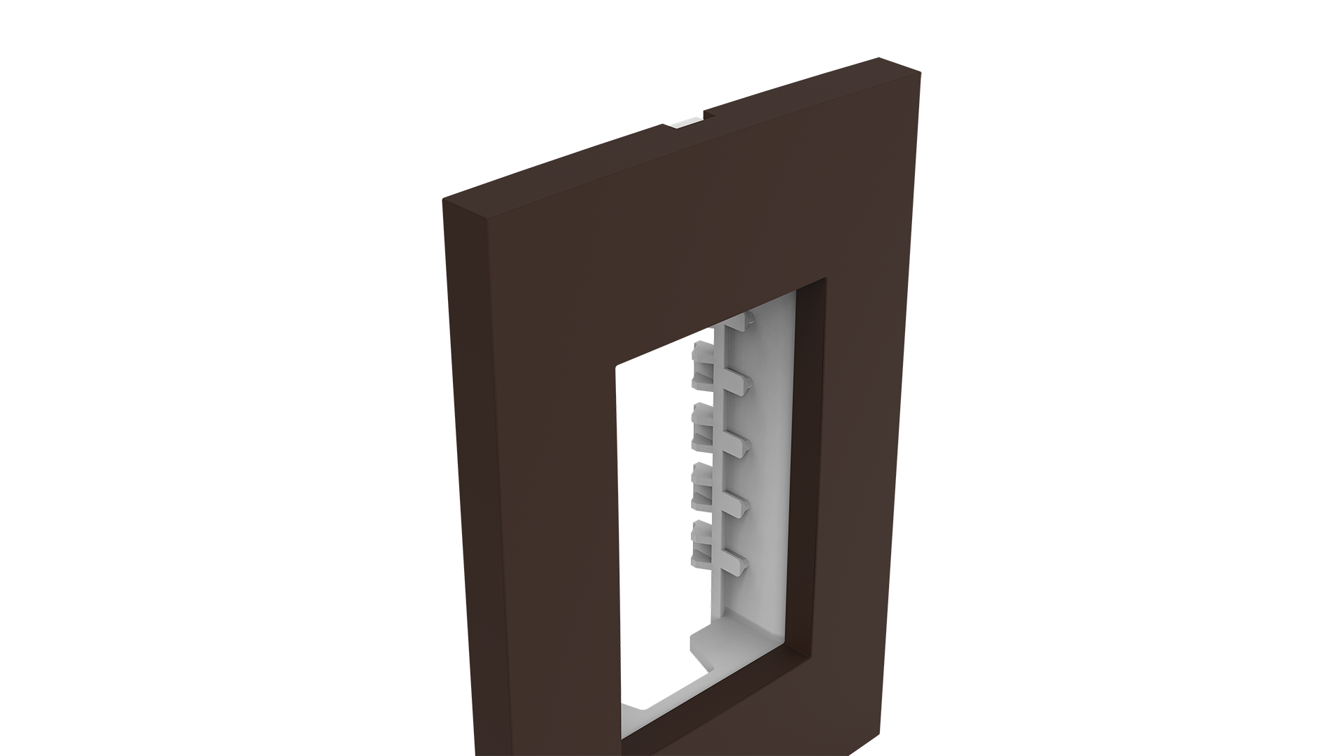 Conjunto placa espelho para 3 módulos e suporte 2x4"
