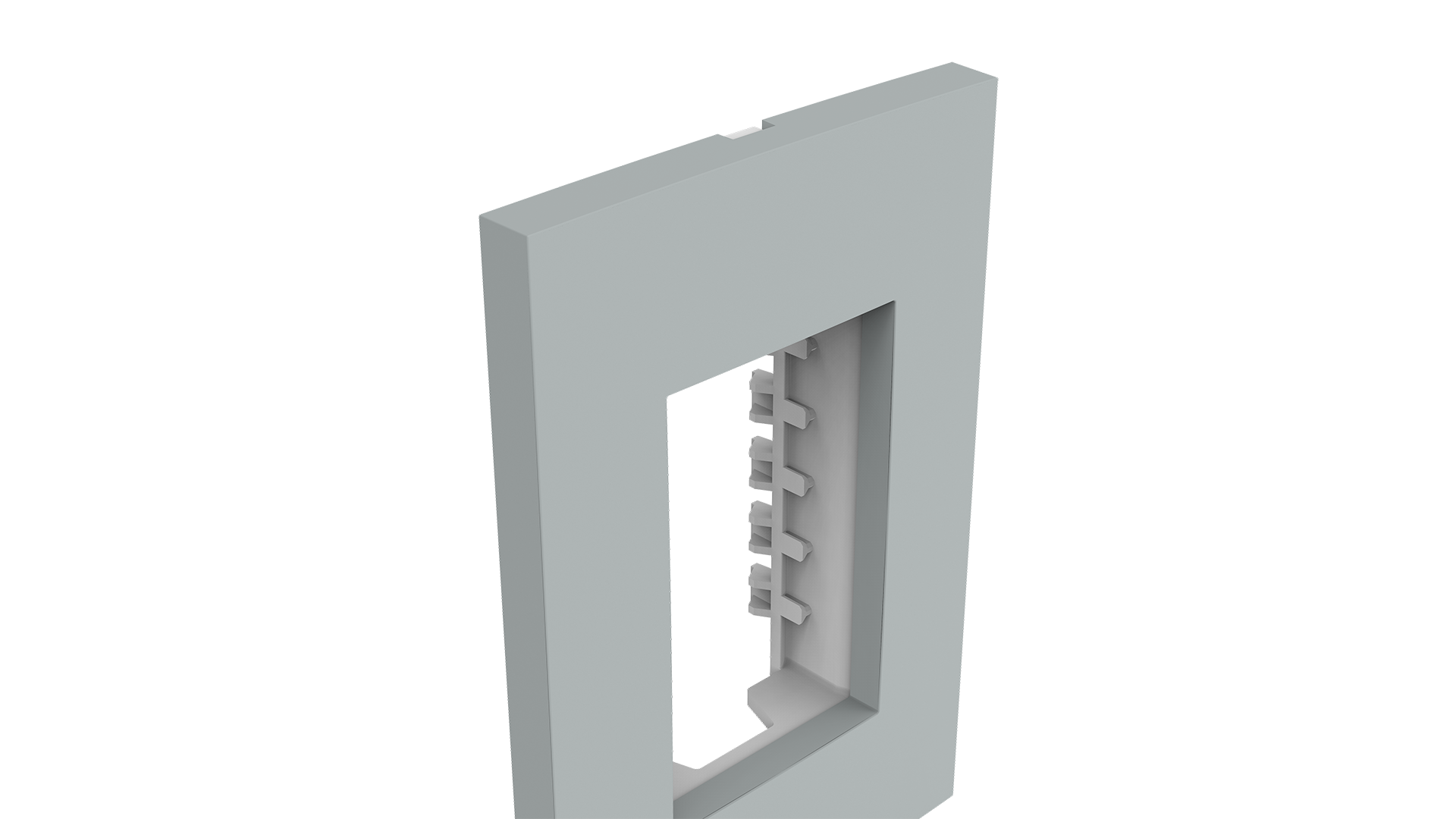 Conjunto placa espelho para 3 módulos e suporte 2x4"