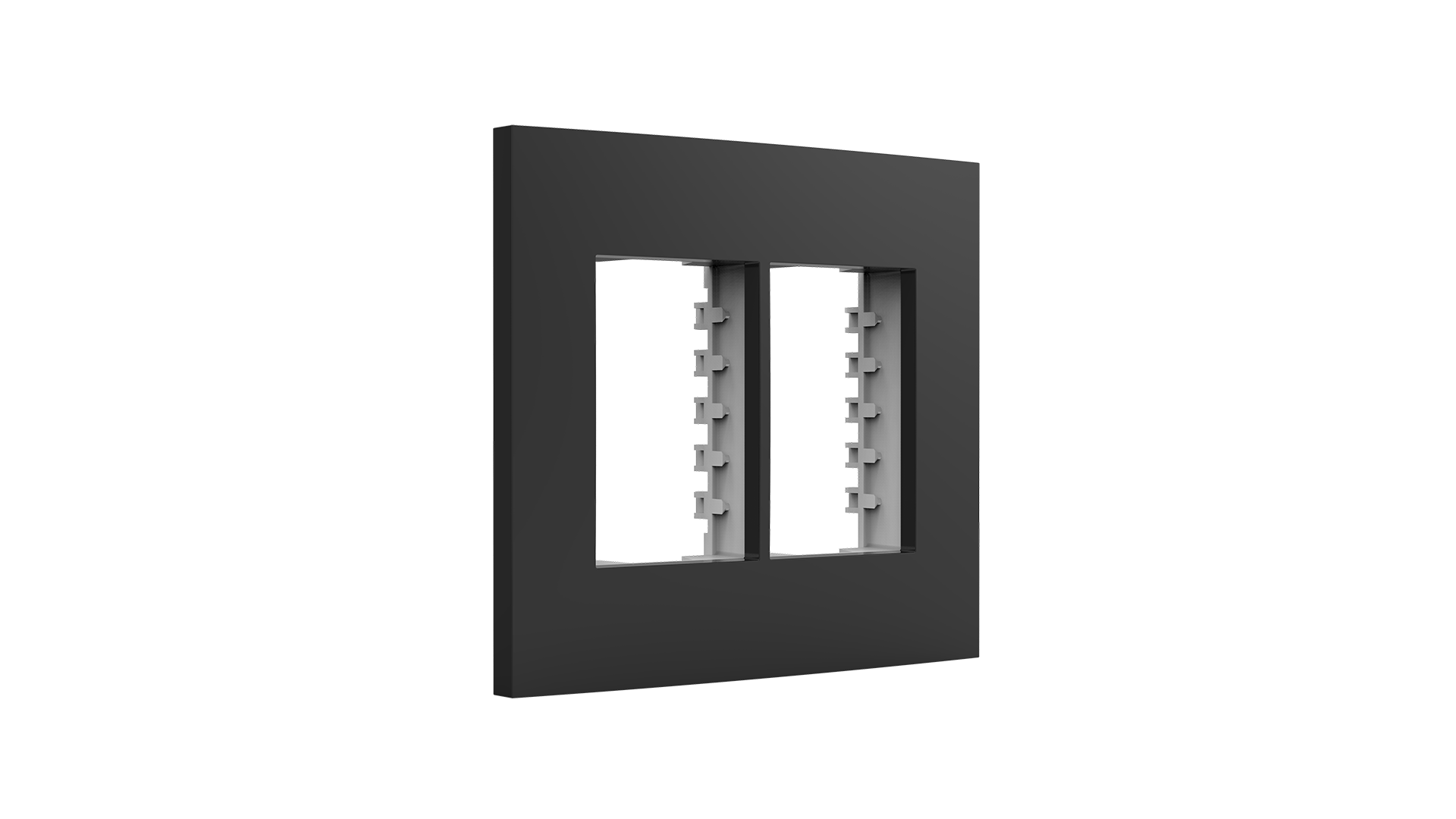 Conjunto placa + suporte 3+3 módulos 4x4"