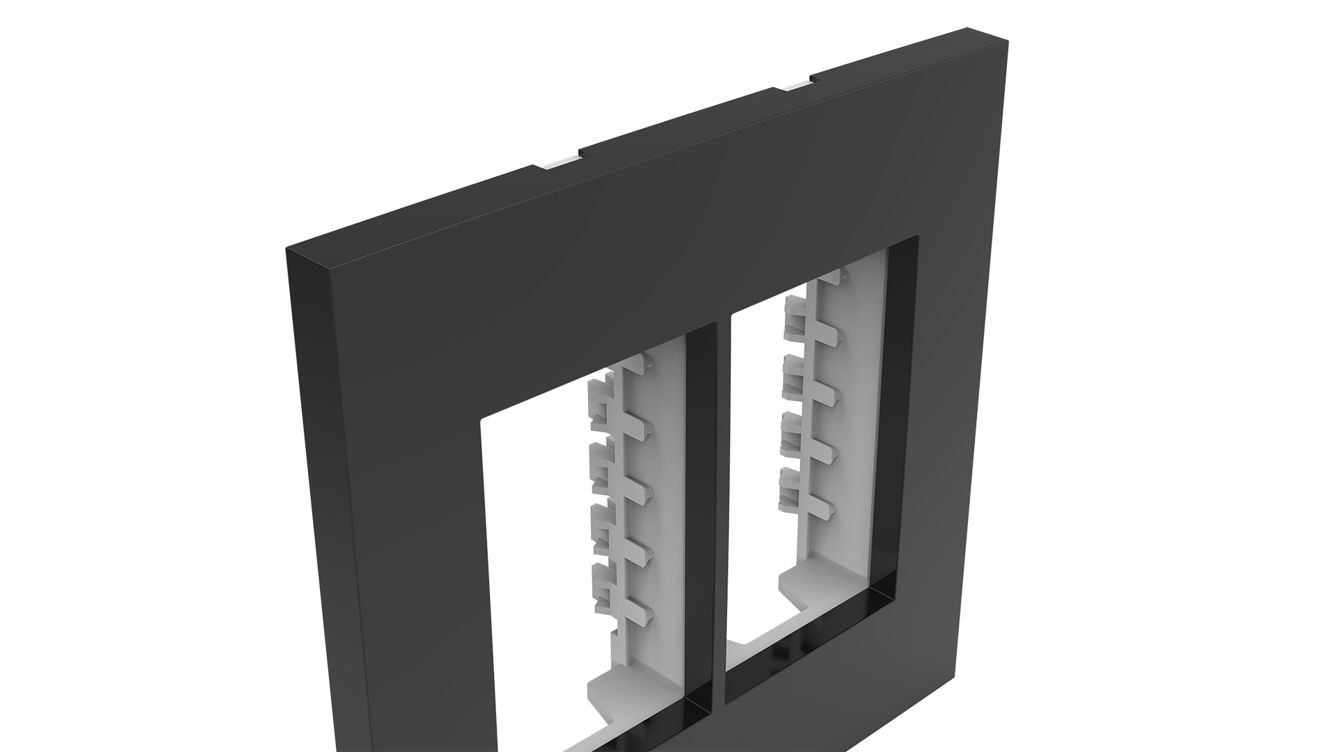 Conjunto placa + suporte 3+3 módulos 4x4"