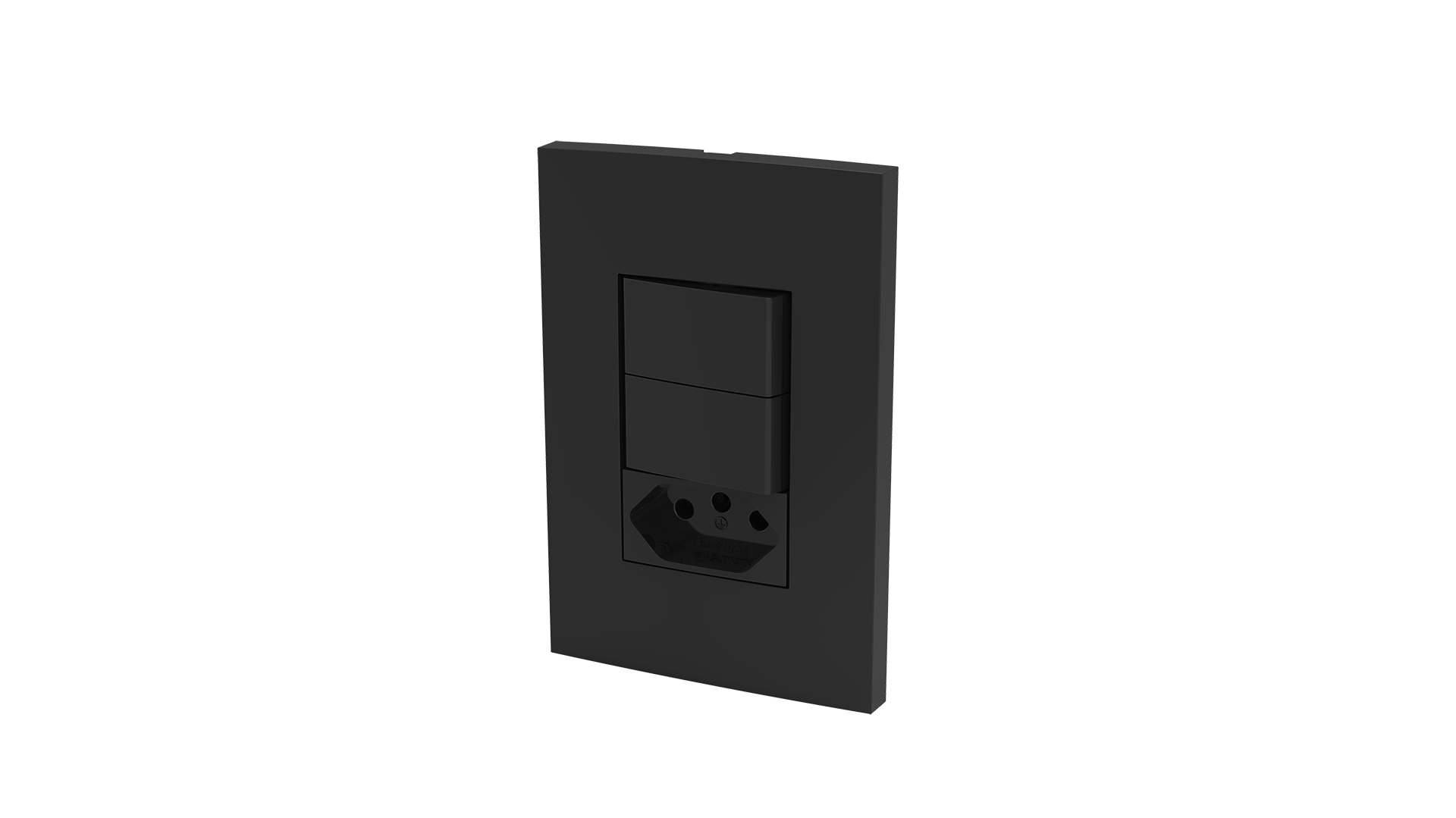 Conjunto interruptor 2 teclas paralelo + tomada 10a