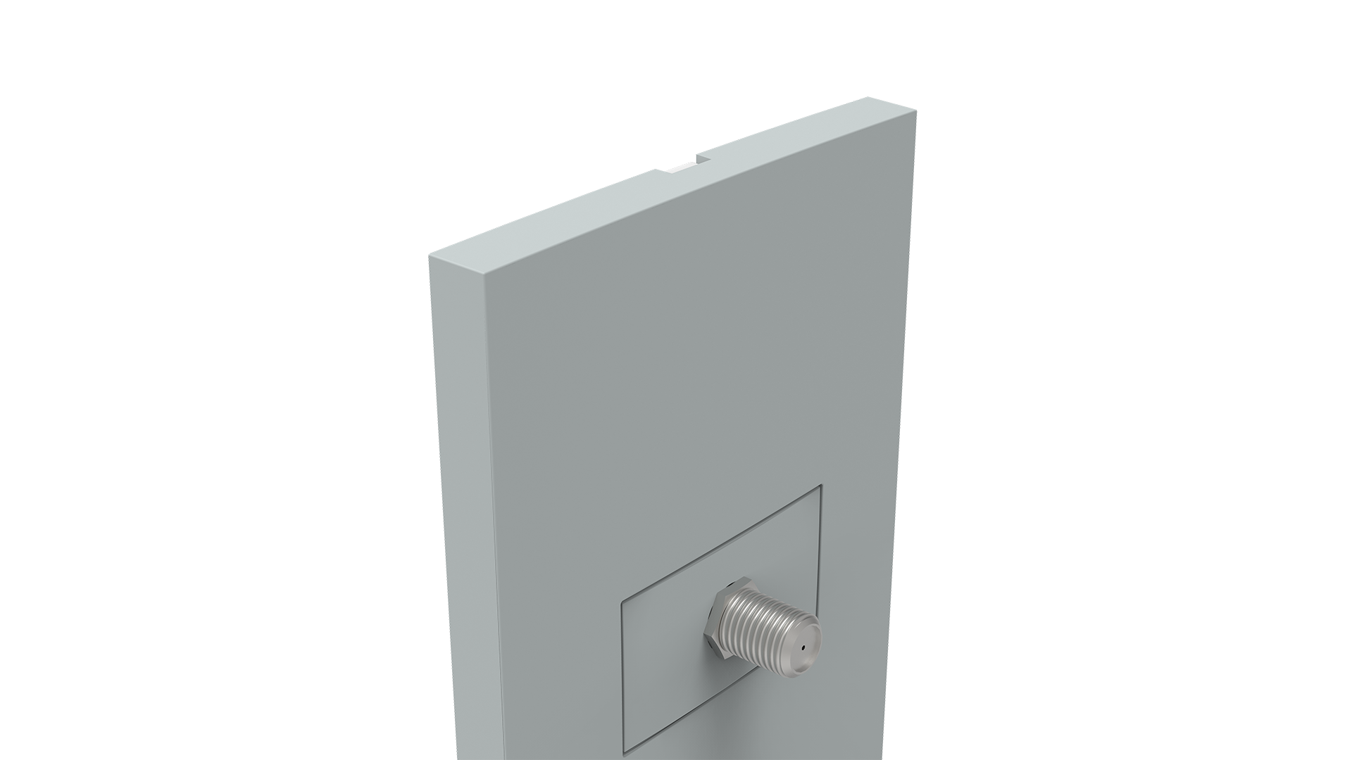 Conjunto tomada coaxial antena tv