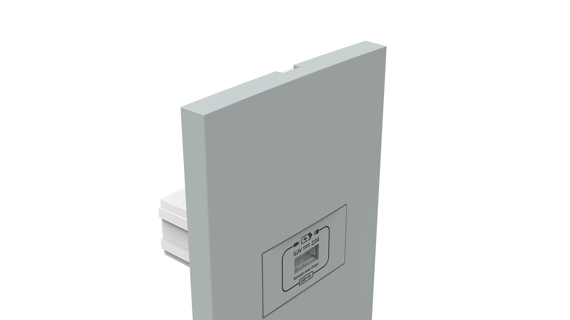 Conjunto tomada recarga usb 5v/2.0a