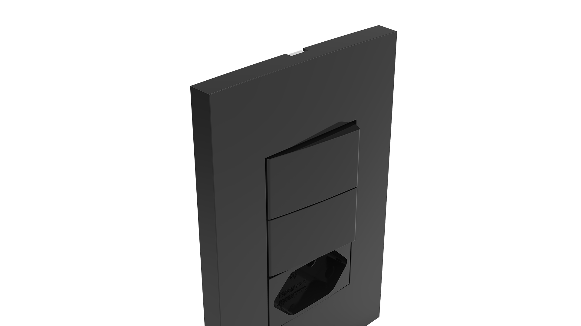 Conjunto interruptor 2 teclas simples + tomada 20a