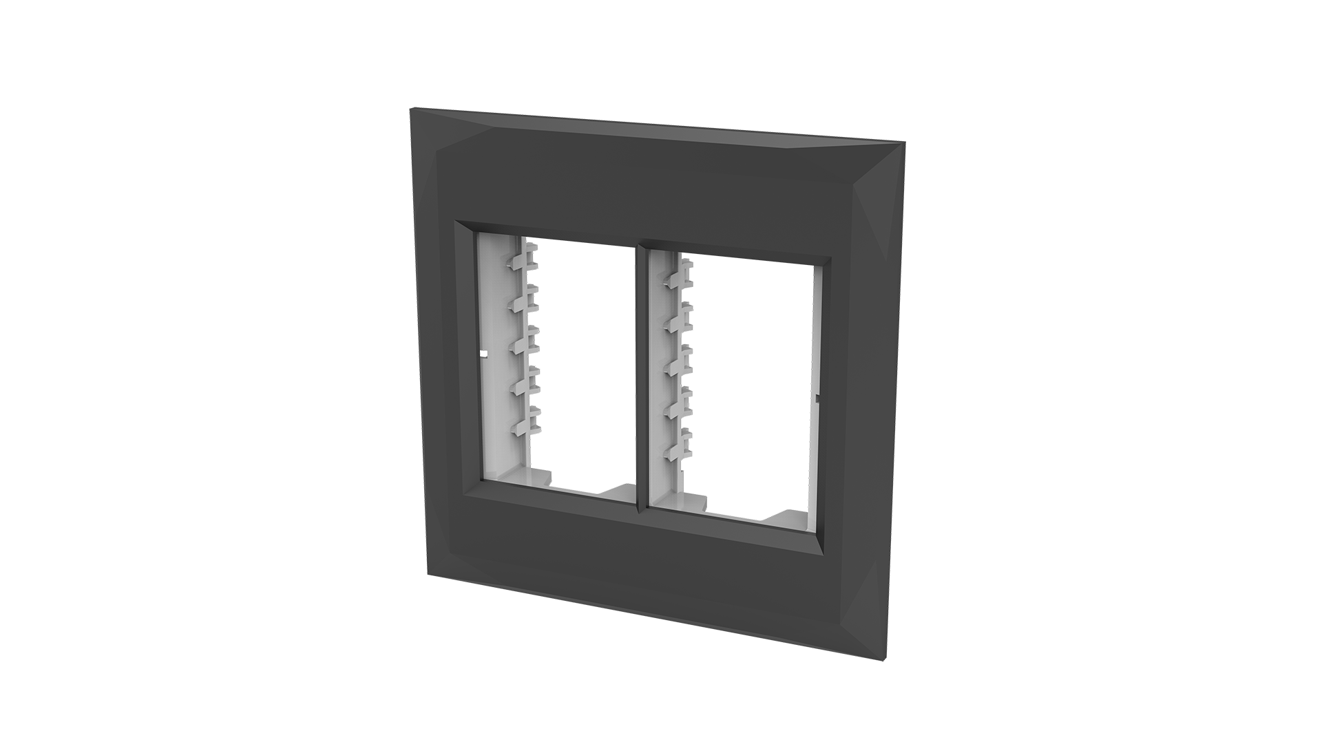 Conjunto placa 3+3 módulos + suporte 4x4"