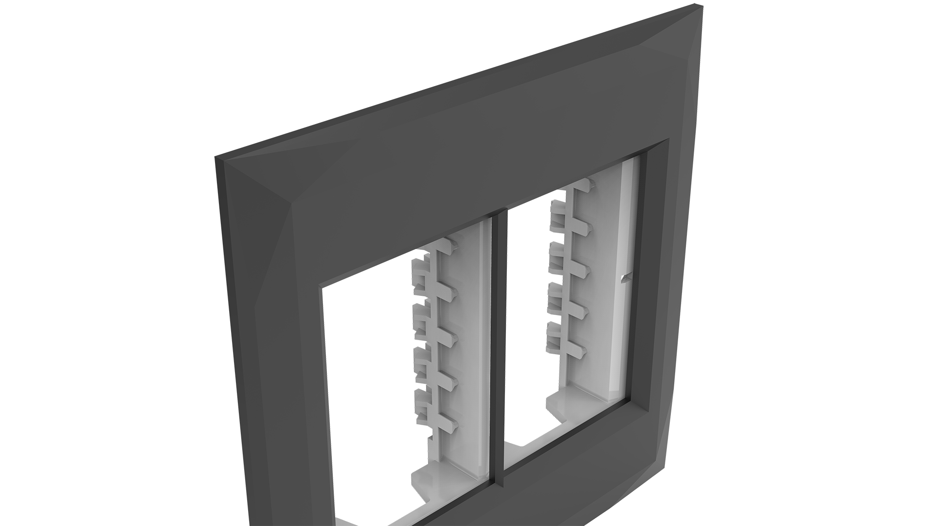 Conjunto placa 3+3 módulos + suporte 4x4"