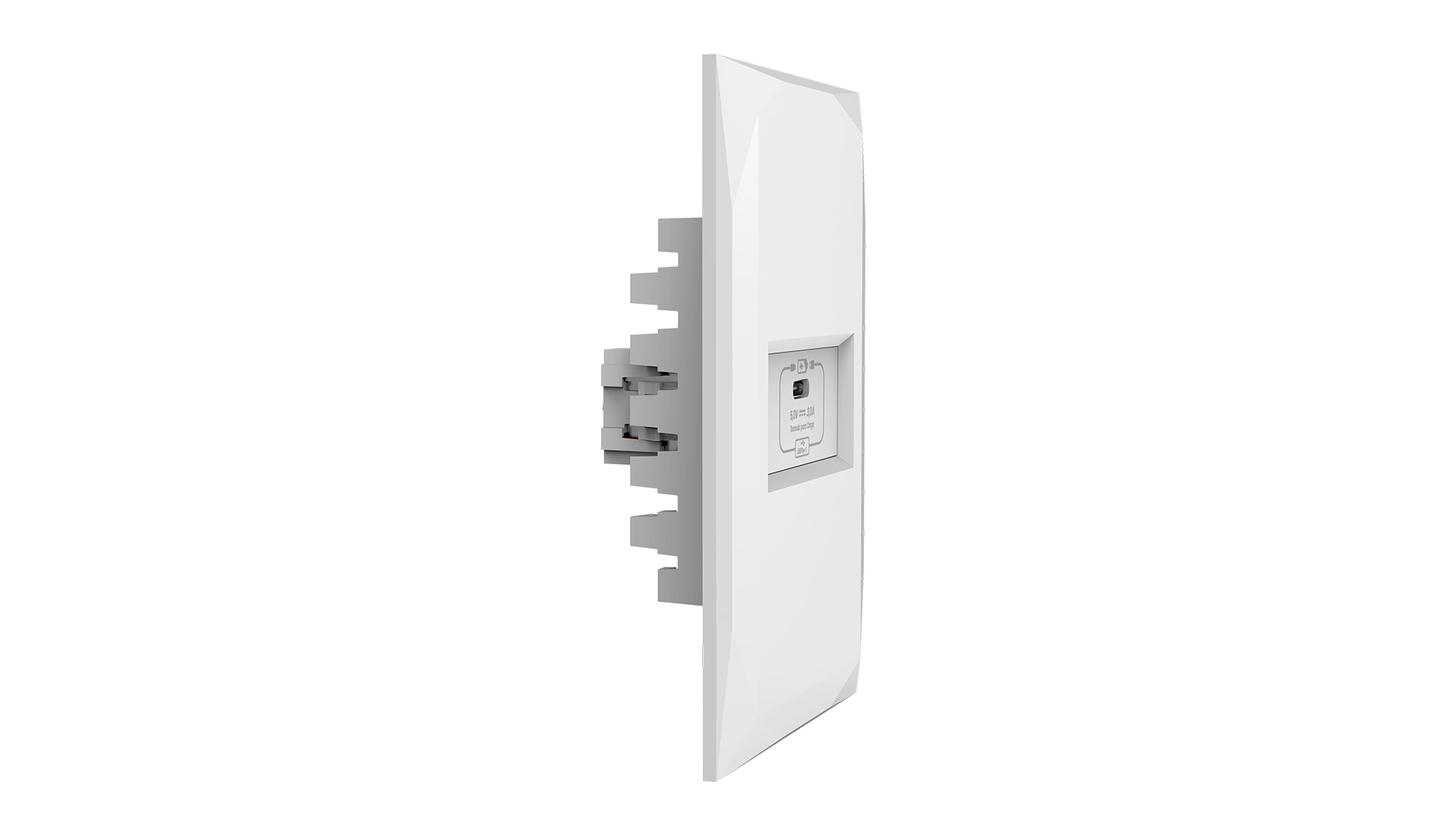 Conjunto tomada recarga usb tipo c