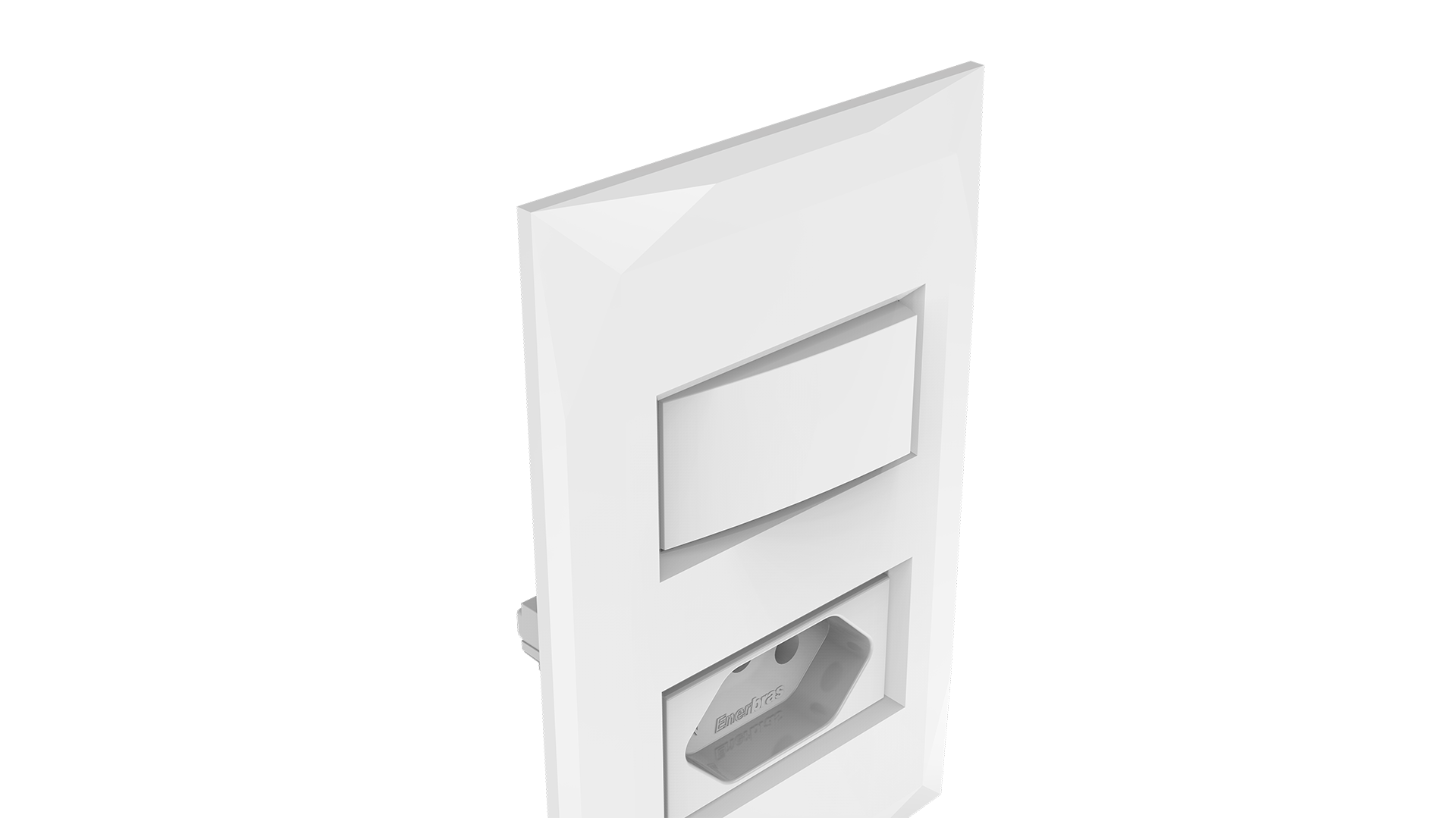 Conjunto interruptor 1 tecla simples + tomada 20a