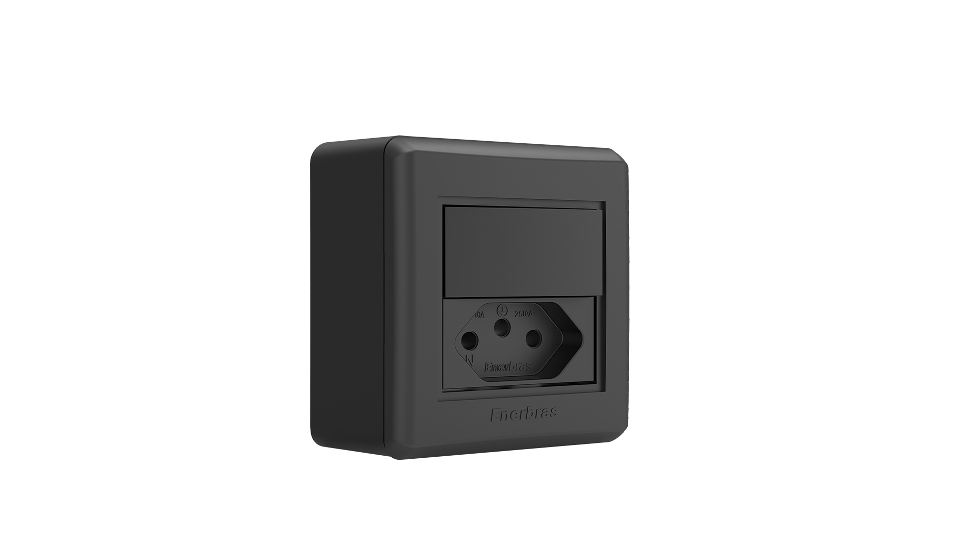 Conjunto interruptores 1 tecla simples + tomada 20a